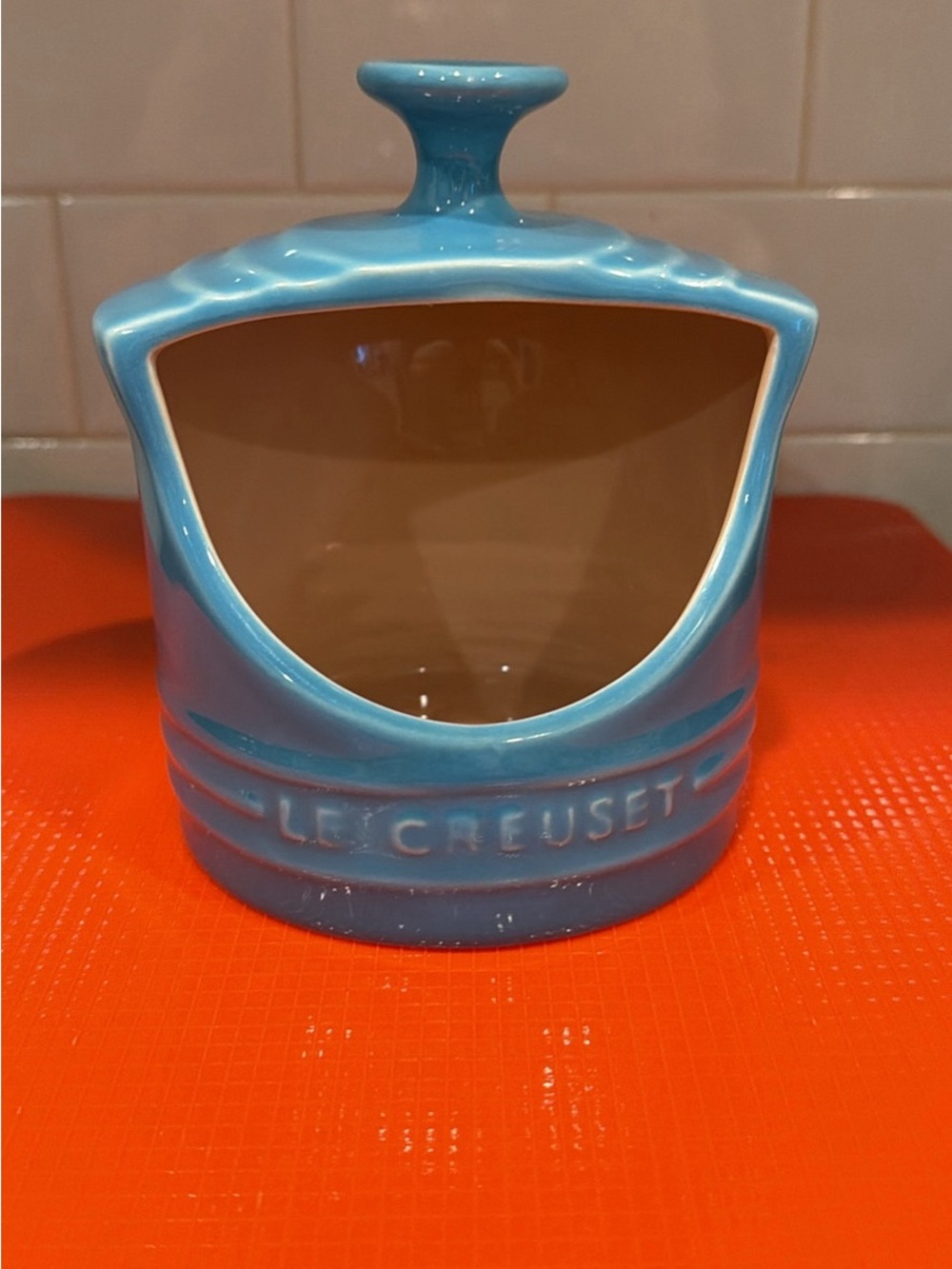 Le Creuset Blue Ceramic Salt Keeper